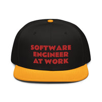 Snapback Hat "2052-0081 Software Engineer At Work (Red Logo)" - JCBTGlobal