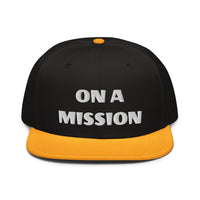 Snapback Hat "2052-0121 On A Mission (White Logo)" - JCBTGlobal