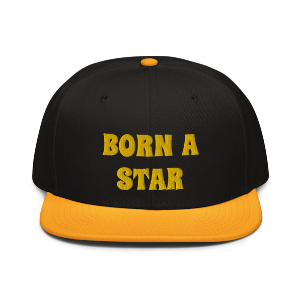 Snapback Hat "2052-0151 Born A Star (Yellow Logo)" - JCBTGlobal