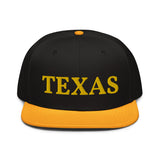 Snapback Hat "1053-0021 Texas (Yellow Logo)" - JCBTGlobal