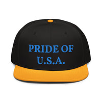 Snapback Hat "1054-0031 U.S.A. (Blue Logo)" - JCBTGlobal