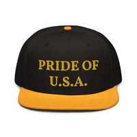 Snapback Hat "1054-0031 U.S.A. (Yellow Logo)" - JCBTGlobal