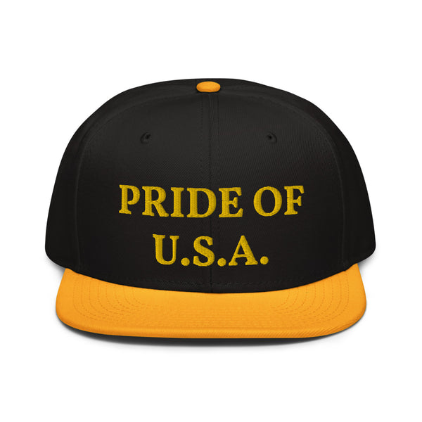 Snapback Hat "1054-0031 U.S.A. (Yellow Logo)" - JCBTGlobal