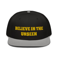 Snapback Hat "1052-0101 Believe In The Unseen (Yellow Logo)" - JCBTGlobal