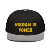 Snapback Hat "1052-0111 Wisdom Is Power (Yellow Logo)" - JCBTGlobal