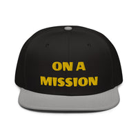 Snapback Hat "1052-0121 On A Mission (Yellow Logo)" - JCBTGlobal