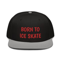 Snapback Hat "2051-0041 Born To Play Ice Skate (Red Logo)" - JCBTGlobal