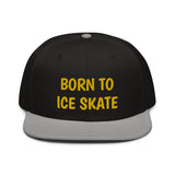 Snapback Hat "2051-0041 Born To Play Ice Skate (Yellow Logo)" - JCBTGlobal