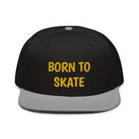 Snapback Hat "1051-0071 Born To Skate (Yellow Logo)" - JCBTGlobal