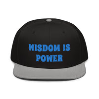 Snapback Hat "1052-0111 Wisdom Is Power (Blue Logo)" - JCBTGlobal