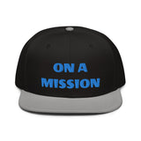 Snapback Hat "1052-0121 On A Mission (Blue Logo)" - JCBTGlobal