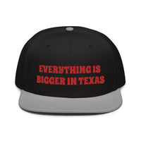 Snapback Hat "2052-0051 Everything Is Bigger In Texas (Red Logo)" - JCBTGlobal