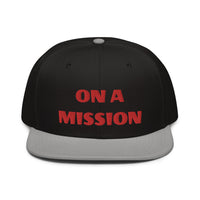 Snapback Hat "2052-0121 On A Mission (Red Logo)" - JCBTGlobal