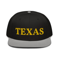 Snapback Hat "1053-0021 Texas (Yellow Logo)" - JCBTGlobal