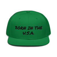 Snapback Hat "1052-0041 Born In The U.S.A. (Black Logo)" - JCBTGlobal