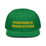 Snapback Hat "1052-0051 Everything Is Bigger In Texas (Yellow Logo)" - JCBTGlobal