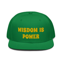 Snapback Hat "1052-0111 Wisdom Is Power (Yellow Logo)" - JCBTGlobal