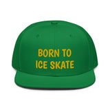 Snapback Hat "2051-0041 Born To Play Ice Skate (Yellow Logo)" - JCBTGlobal