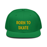 Snapback Hat "1051-0071 Born To Skate (Yellow Logo)" - JCBTGlobal