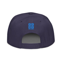 Snapback Hat "1052-0111 Wisdom Is Power (Blue Logo)" - JCBTGlobal