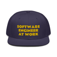 Snapback Hat "1052-0081 Software Engineer At Work (Yellow Logo)" - JCBTGlobal