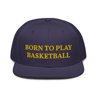 Snapback Hat "2051-0021 Born To Play Basketball (Yellow Logo)" - JCBTGlobal