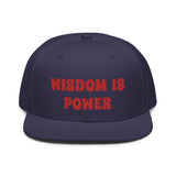 Snapback Hat "2052-0111 Wisdom Is Power (Red Logo)" - JCBTGlobal