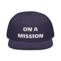 Snapback Hat "2052-0121 On A Mission (White Logo)" - JCBTGlobal