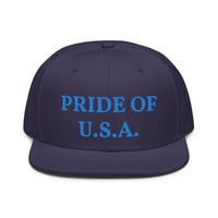 Snapback Hat "1054-0031 U.S.A. (Blue Logo)" - JCBTGlobal