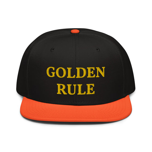 Snapback Hat "1052-0021 Golden Rule (Yellow Logo)" - JCBTGlobal