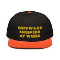 Snapback Hat "1052-0081 Software Engineer At Work (Yellow Logo)" - JCBTGlobal