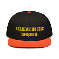 Snapback Hat "1052-0101 Believe In The Unseen (Yellow Logo)" - JCBTGlobal