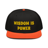 Snapback Hat "1052-0111 Wisdom Is Power (Yellow Logo)" - JCBTGlobal