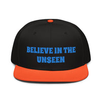 Snapback Hat "1052-0101 Believe In The Unseen (Blue Logo)" - JCBTGlobal