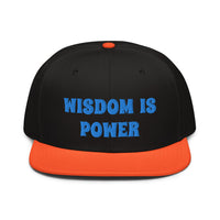 Snapback Hat "1052-0111 Wisdom Is Power (Blue Logo)" - JCBTGlobal