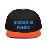 Snapback Hat "1052-0111 Wisdom Is Power (Blue Logo)" - JCBTGlobal