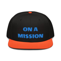 Snapback Hat "1052-0121 On A Mission (Blue Logo)" - JCBTGlobal