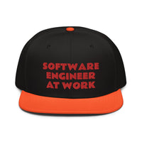 Snapback Hat "2052-0081 Software Engineer At Work (Red Logo)" - JCBTGlobal