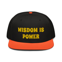 Snapback Hat "2052-0111 Wisdom Is Power (Yellow Logo)" - JCBTGlobal