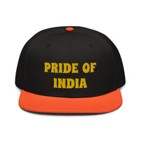 Snapback Hat "1054-0021 India (Yellow Logo)" - JCBTGlobal