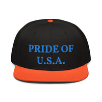 Snapback Hat "1054-0031 U.S.A. (Blue Logo)" - JCBTGlobal