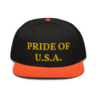 Snapback Hat "1054-0031 U.S.A. (Yellow Logo)" - JCBTGlobal