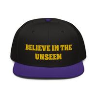 Snapback Hat "1052-0101 Believe In The Unseen (Yellow Logo)" - JCBTGlobal