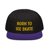 Snapback Hat "2051-0041 Born To Play Ice Skate (Yellow Logo)" - JCBTGlobal