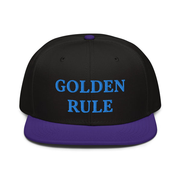 Snapback Hat "1052-0021 Golden Rule (Blue Logo)" - JCBTGlobal