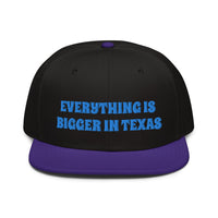 Snapback Hat "1052-0051 Everything Is Bigger In Texas (Blue Logo)" - JCBTGlobal