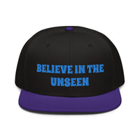 Snapback Hat "1052-0101 Believe In The Unseen (Blue Logo)" - JCBTGlobal