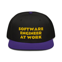 Snapback Hat "2052-0081 Software Engineer At Work (Yellow Logo)" - JCBTGlobal