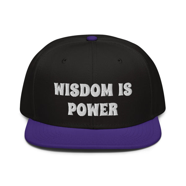 Snapback Hat "2052-0111 Wisdom Is Power (White Logo)" - JCBTGlobal