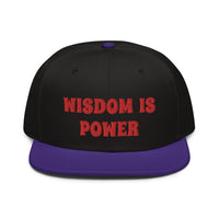 Snapback Hat "2052-0111 Wisdom Is Power (Red Logo)" - JCBTGlobal